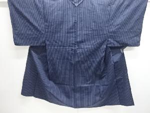 アンティーク　唐桟　縞織り出し単衣男物着物